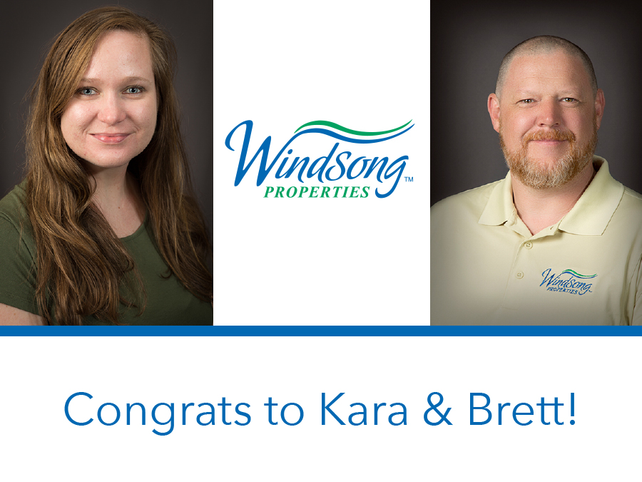 Congrats to Kara and Brett on thier new roles with Windsong